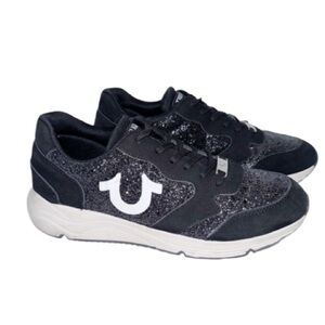 True Religion Glitter Esther Y2K Women’s Black Sneakers 10 Blokecore
